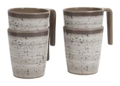 Bo-Camp Halo L Set Van 4 Melamine Mokken - Beige -Bo-Camp 050ad7c007be8621