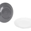 Bo-Camp Two-Tone Set Van 4 Ontbijtborden - Grey -Bo-Camp 65c0cde6019433.62899453