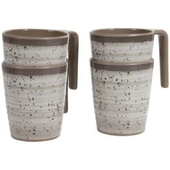 Bo-Camp Halo L Set Van 4 Melamine Mokken - Beige -Bo-Camp 86a143d76109e358