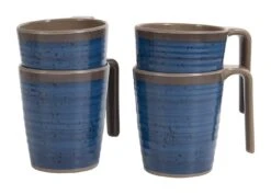Bo-Camp Halo L Set Van 4 Melamine Mokken - Blue -Bo-Camp a17f62e622e71fdb