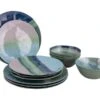 Bo-Camp Halo Blue/Green Serviesset - 12-delig -Bo-Camp bo camp halo blue green serviesset 12 delig ecommerce